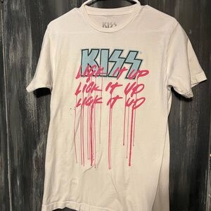 KISS White and Pink  T-Shirt